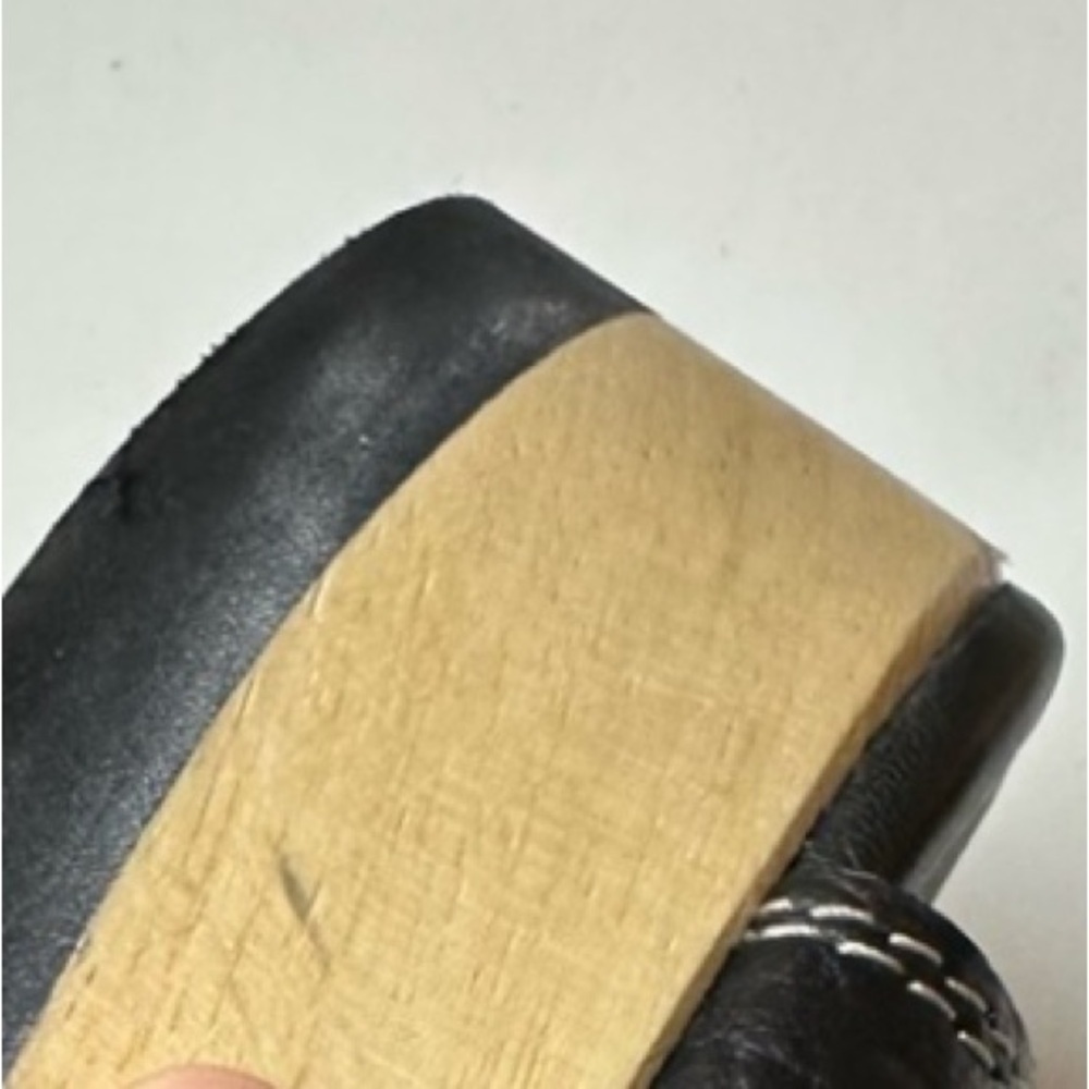 Miista Deanne Black Leather Chunky Wood Platform Sandals – 8.5 - Picture 9 of 12